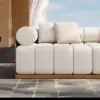 Resaro Teak Wood Deep-Seat 3-Seater Outdoor Sofa