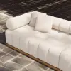 Resaro Teak Wood Deep-Seat 3-Seater Outdoor Sofa