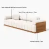Resaro Teak Wood Deep-Seat 3-Seater Outdoor Sofa