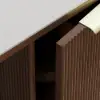 Walnut Ash Wood Rectangular Desk & Reclining Leather Office Desk Chair (63.8")
