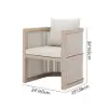 Wevara 2 Pieces Modern Aluminium & Ropes Outdoor Dining Chair Set in Sand & Oatmeal