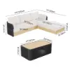 Picture of Costra Woven Outdoor Sectional Sofa Set with Adjustable Reclining Chaise and Coffee Table Black