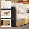 Picture of Costra Woven Outdoor Sectional Sofa Set with Adjustable Reclining Chaise and Coffee Table Black