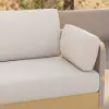 Costra Handwoven Rope L-Shaped Outdoor Sofa with Coffee Table in Ivory