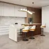 Modern 205 - 285 cm Extendable Wood Kitchen Island with Storage, Walnut – AUD-H2634