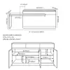 Modern 205 - 285 cm Extendable Wood Kitchen Island with Storage, Walnut – AUD-H2634