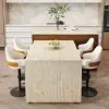 Modern 205 - 285 cm Extendable Wood Kitchen Island with Storage, Walnut – AUD-H2634