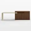 Modern 205 - 285 cm Extendable Wood Kitchen Island with Storage, Walnut – AUD-H2634