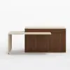 Modern 205 - 285 cm Extendable Wood Kitchen Island with Storage, Walnut – AUD-H2634