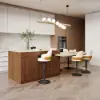 Modern 205 - 285 cm Extendable Wood Kitchen Island with Storage, Walnut – AUD-H2635