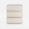 Picture of Humply White Faux Leather 3-Drawer LED Nightstand with Charging Station, Set of 2