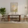 Fluve 200 - 2 cm Extendable Oval Concrete Grey Dining Table, Seats 6-8