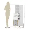 Aro 59" Freestanding Bathroom Storage Cabinet with Shelves, Drawers & Doors