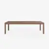 Wevara 104" Walnut-Finished Aluminum Slatted Outdoor Dining Table