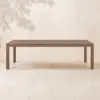 Wevara 104" Walnut-Finished Aluminum Slatted Outdoor Dining Table