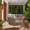 Picture of Costra Aluminium and Handwoven Rope Outdoor Hanging Swing Chair Single Seater
