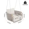 Picture of Costra Aluminium and Handwoven Rope Outdoor Hanging Swing Chair Single Seater
