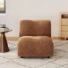 40 cm Performance Boucle Upholstered Curved Slipper Accent Chair – AUD-H2646