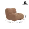 40 cm Performance Boucle Upholstered Curved Slipper Accent Chair – AUD-H2646
