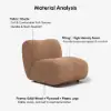 40 cm Performance Boucle Upholstered Curved Slipper Accent Chair – AUD-H2646