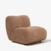 40 cm Performance Boucle Upholstered Curved Slipper Accent Chair – AUD-H2646