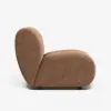40 cm Performance Boucle Upholstered Curved Slipper Accent Chair – AUD-H2646