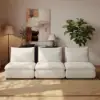 36" Chenille Slipper Accent Chair with Hidden Storage & Removable Backrest – AUD-H2647
