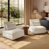36" Chenille Slipper Accent Chair with Hidden Storage & Removable Backrest – AUD-H2647