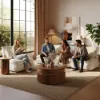 36" Chenille Slipper Accent Chair with Hidden Storage & Removable Backrest – AUD-H2647