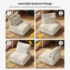 36" Chenille Slipper Accent Chair with Hidden Storage & Removable Backrest – AUD-H2647