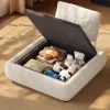 36" Chenille Slipper Accent Chair with Hidden Storage & Removable Backrest – AUD-H2647