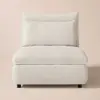 36" Chenille Slipper Accent Chair with Hidden Storage & Removable Backrest – AUD-H2647