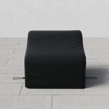 600D Polyester Waterproof Weatherproof Patio Chair Cover Black