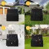 600D Polyester Waterproof Weatherproof Patio Chair Cover Black