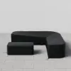 600D 2-Piece Polyester Weatherproof Outdoor Patio Furniture Set Covers in Black