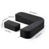 600D 2-Piece Polyester Weatherproof Outdoor Patio Furniture Set Covers in Black