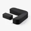 600D 2-Piece Polyester Weatherproof Outdoor Patio Furniture Set Covers in Black