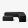 600D 2-Piece Polyester Weatherproof Outdoor Patio Furniture Set Covers in Black