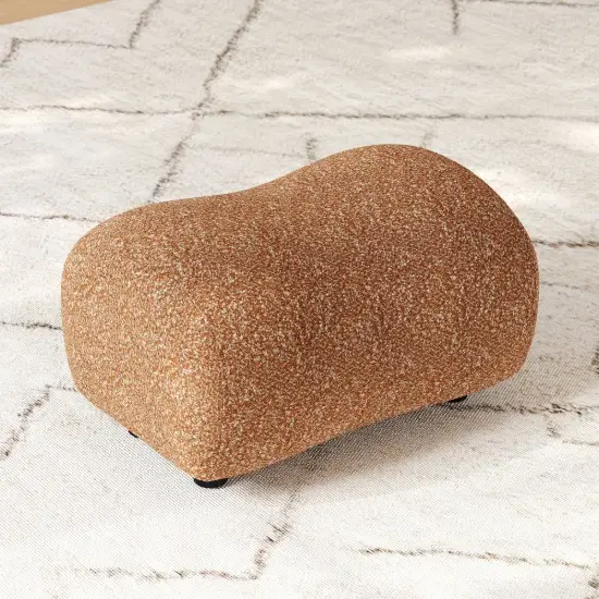 15" Performance Boucle Curve Ottoman – AUD-H2656