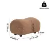 15" Performance Boucle Curve Ottoman – AUD-H2656