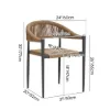 Aluminium Stackable Patio Dining Chair Dark Grey Set of 2