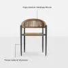 Aluminium Stackable Patio Dining Chair Dark Grey Set of 2