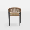 Aluminium Stackable Patio Dining Chair Dark Grey Set of 2