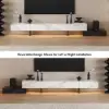 87"-106" Extendable TV Stand with Sintered Stone Top & 5 Drawers