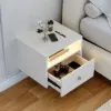 Krila Floating Smart LED Bedside Table with Charging Station and Storage