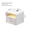 Krila Floating Smart LED Bedside Table with Charging Station and Storage