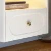 Krila Floating Smart LED Bedside Table with Charging Station and Storage