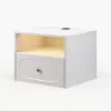 Krila Floating Smart LED Bedside Table with Charging Station and Storage