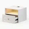 Krila Floating Smart LED Bedside Table with Charging Station and Storage