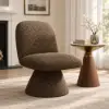 45 cm Performance Boucle Upholstered Swivel Slipper Accent Chair – AUD-H2661